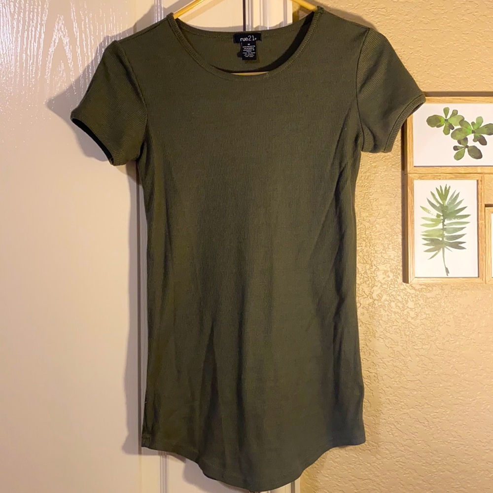Navy green Rue 21 fitted shirt